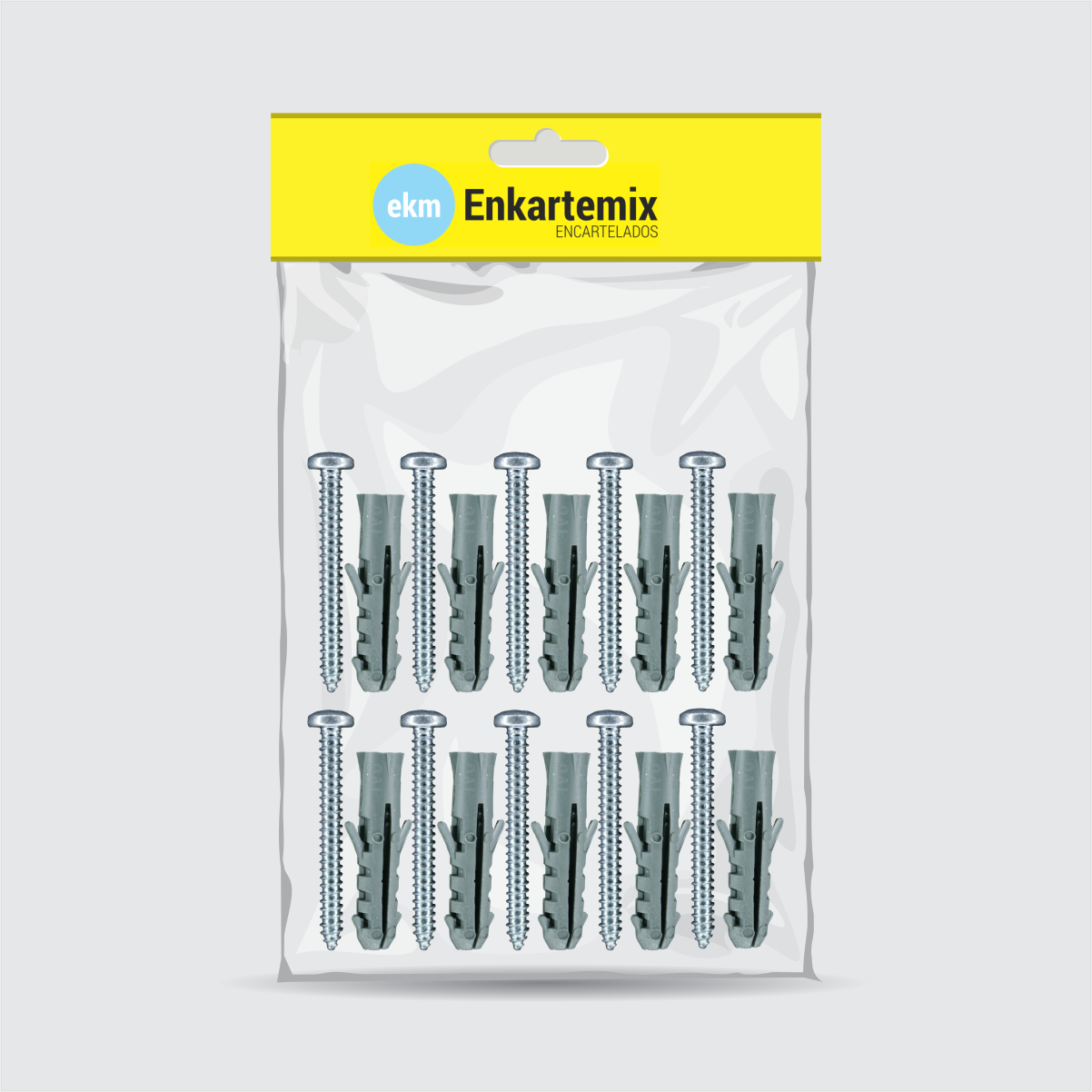PARAFUSO 4,8X45 N19 C/ BUCHA 8 CHAVE FENDA
