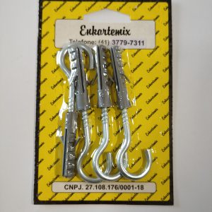GANCHO com BUCHA 8MM 4PC – N138